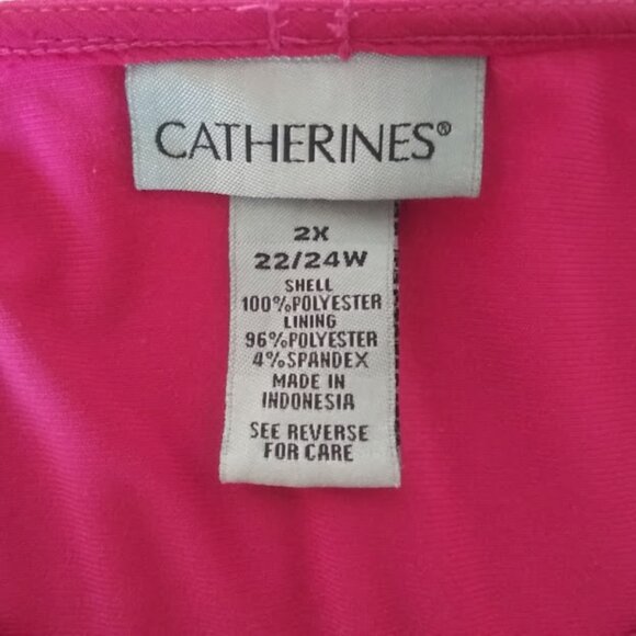 Catherines women's size 2X (22/24) hot pink top - Picture 14 of 15